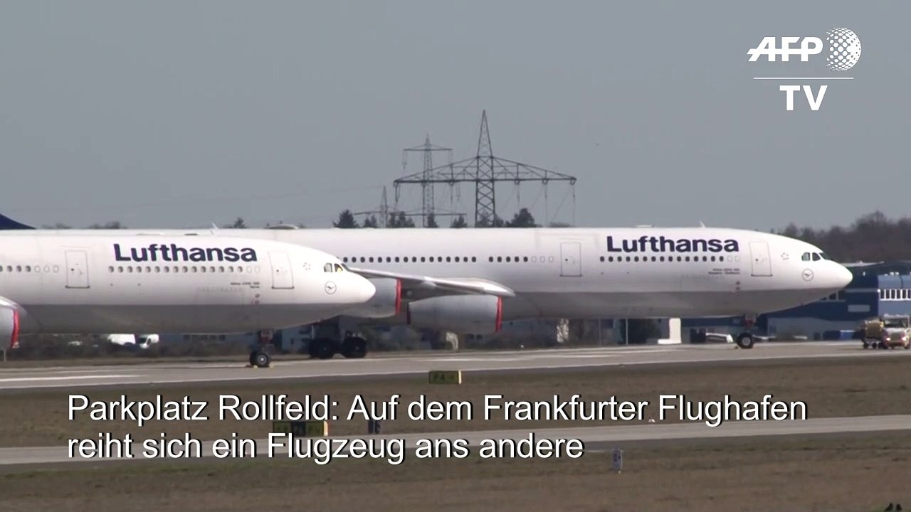 Airport in Frankfurt wird zum Flugzeug-Parkplatz