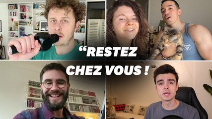 Télécharger la video: #Restezchezvous: Norman, Cyprien et 80 youtubeurs appellent à respecter le confinement