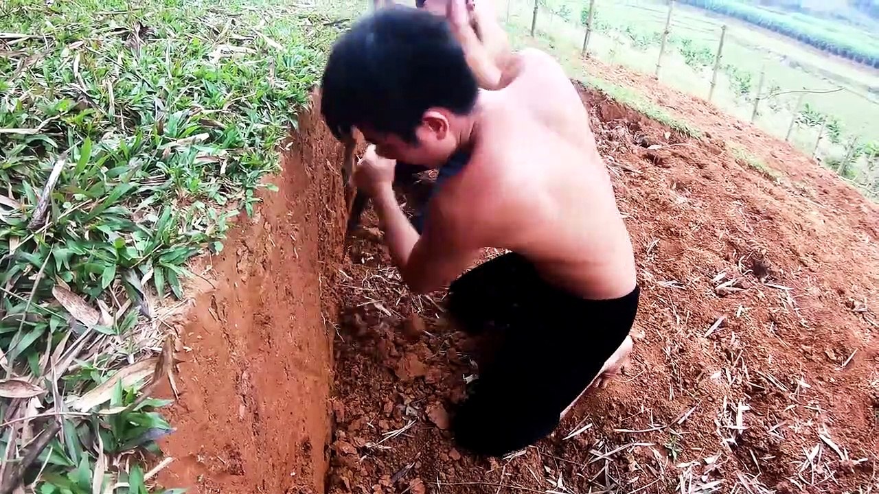 Build Swimming Pool Water Slide Around Secret Underground House With Ancient Skills