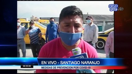 Así se protegen los taxistas por el coronavirus en Quito