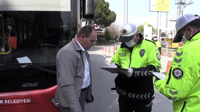 Yolcu otobüslerine koronavirüs denetimi