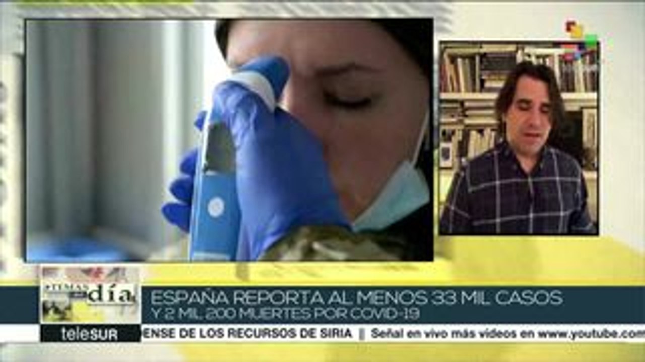 España reporta 33 mil contagiados y 2 mil 200 muertos por COVID-19