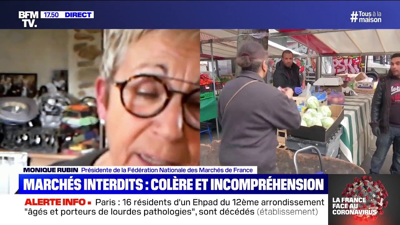 "On a pris des mesures drastiques pour faire respecter les règles de sécurité": l'incompréhension de Monique Rubin, présidente de la fédération Nationale des Marchés de France, après l'interdiction des marchés