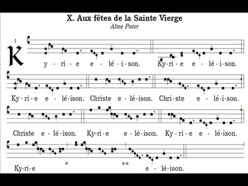 Kyrie Missa X Alme Pater