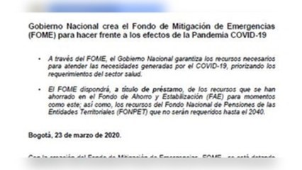 Polémica en Colombia por decreto para que Gobierno tome recursos de regiones