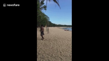 Empty beaches spotted in popular tourist destination Bali due to COVID-19 pandemic