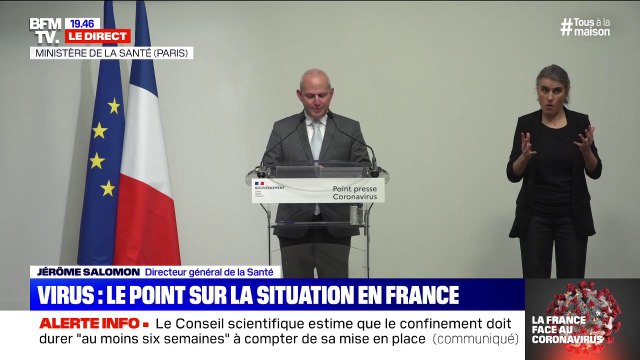 Nous avons désormais une capacité de 9000 tests par jour que nous allons augmenté de 10.000 supplémentaires d'ici la fin de semaine , déclare Jérôme Salomon, le directeur général de la Santé
