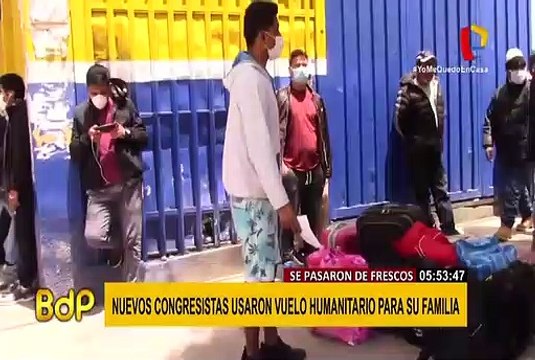 Piden investigar en comisión de Ética a congresistas que usaron vuelo humanitario