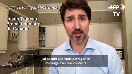 Covid-19: l'appel à rester chez soi de Justin Trudeau devient viral