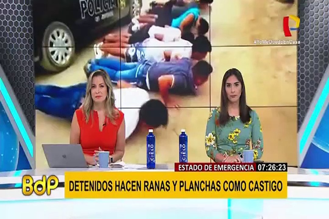 Detenidos realizan ejercicios como castigo