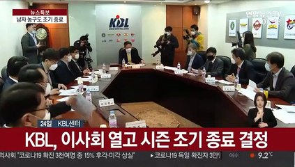 KBL도 코로나19로 조기 종료…SK·DB 공동 1위