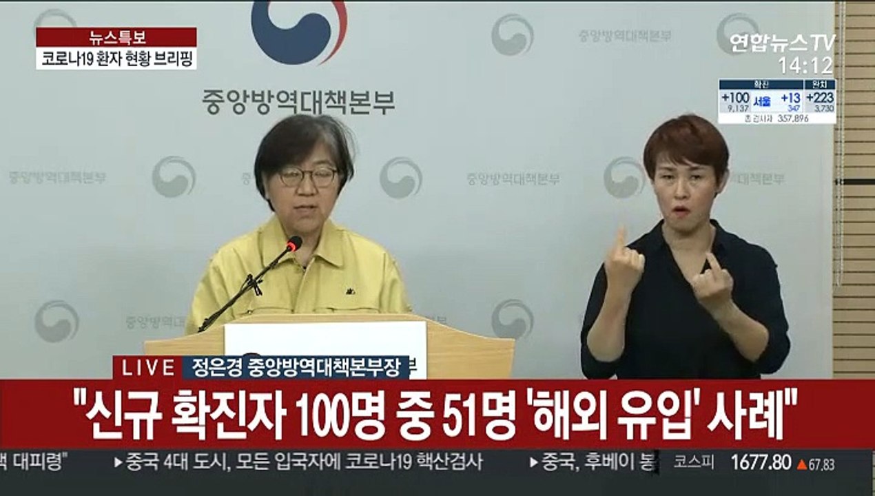 [현장연결] 어제 신규 확진 100명…중앙방역대책본부 브리핑