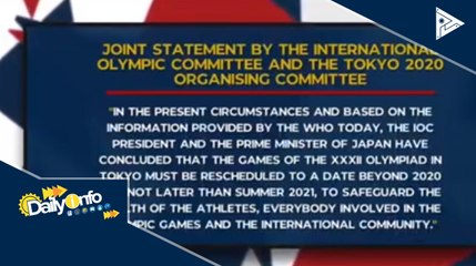 SPORTS BALITA: Tokyo Olympics, ipinagpaliban dahil sa CoVID-19 pandemic