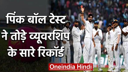 India & Bangladesh's first ever pink ball test creates record in terms of Viewership|वनइंडिया हिंदी