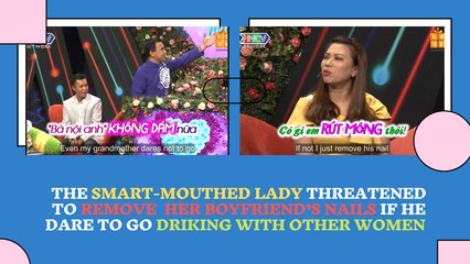 THE SMART-MOUTHED LADY THREATENED TO REMOVE HER BOYFRIEND'S NAILS IF HE DARE TO GO DRINKING WITH OTHER WOMAN