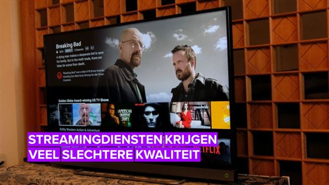 Streamingdiensten krijgen slechtere kwaliteit