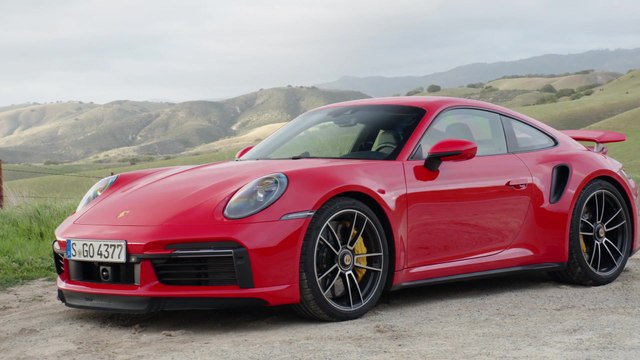 The new Porsche 911 Turbo S Cabriolet Design in Guards Red