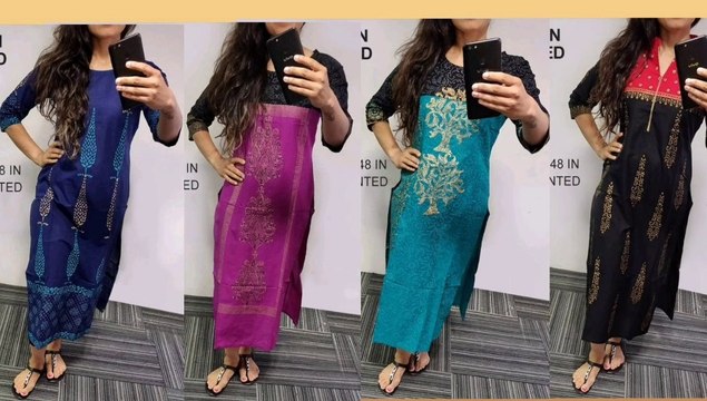 Women's Printed Cotton Kurtis