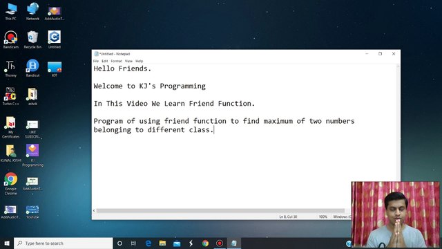 C++ Programming || Friend Function || Full Tutorial in Hindi || 4K HD || KJ's Programming