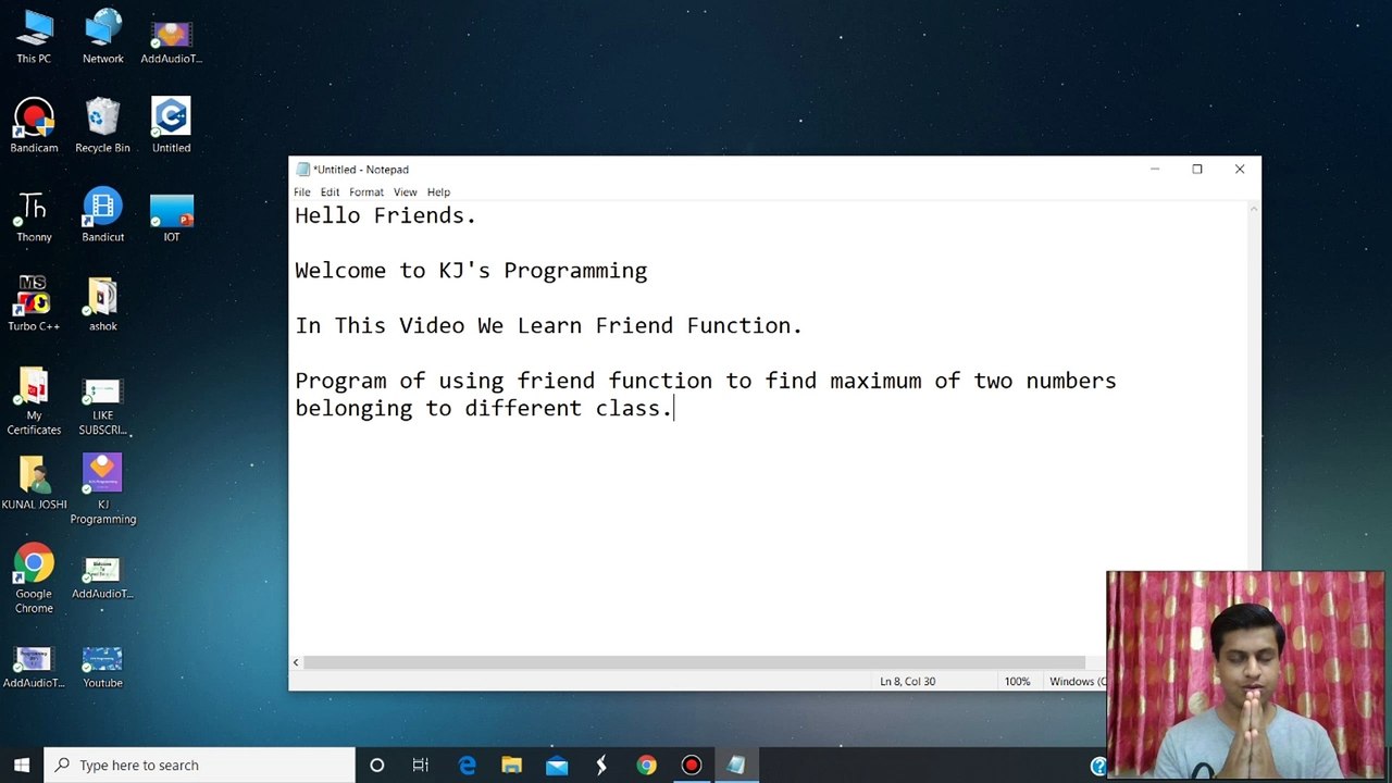C++ Programming || Friend Function || Full Tutorial in Hindi || 4K HD || KJ's Programming