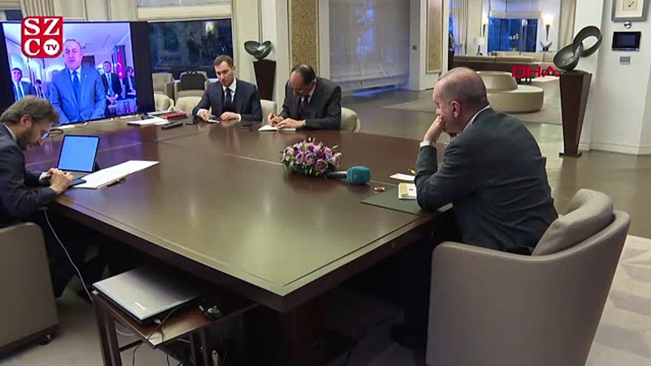 Cumhurbaşkanı Erdoğan, bakanlar ile telekonferans görüşmesi gerçekleştirdi