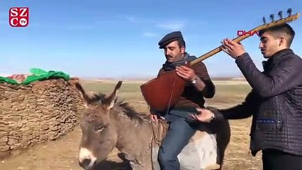 Koronavirüs türküsüne eşek üzerinde klip çeken ozan Arif Gülcani, zor anlar yaşadı