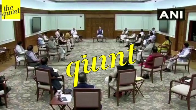 Ministers Sit at a Distance From Each Other During Union Cabinet Meeting