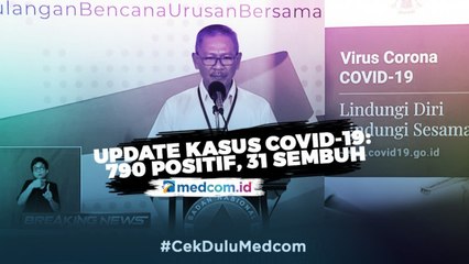 Update Kasus Covid-19: 790 Positif, 31 Sembuh dan 58 Meninggal