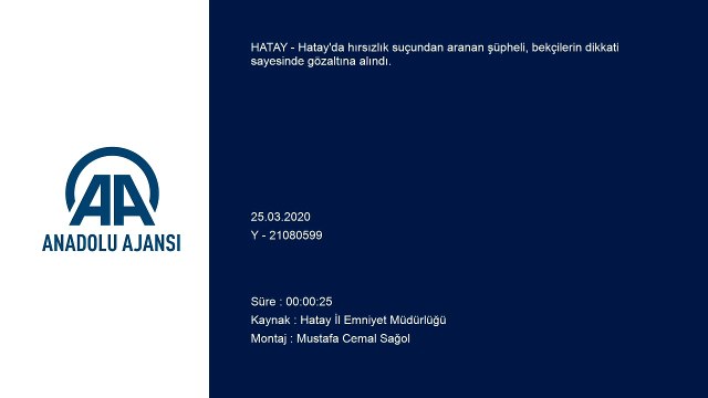Hırsızlık şüphelisi bekçilerin dikkati sayesinde yakalandı - HATAY
