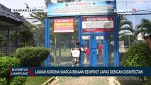 Lawan Corona, Warga Binaan Semprot Lapas Dengan Disinfektan