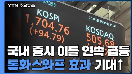 국내 증시 이틀 연속 급등...韓美 통화스와프 효과 기대↑ / YTN