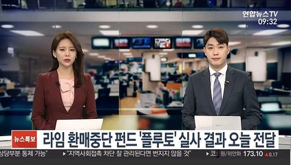라임 환매중단 펀드 '플루토' 실사 결과 오늘 전달