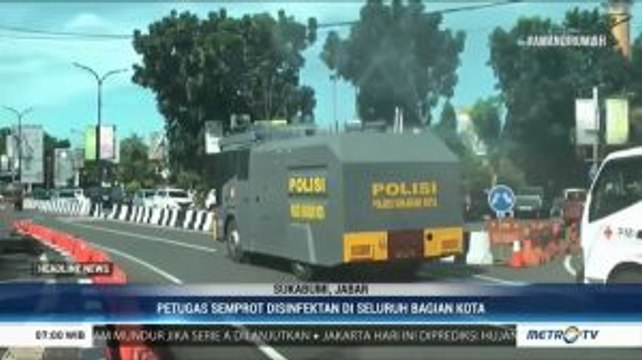 Cegah Covid-19, Sejumlah Tempat di Sukabumi Disemprot Disinfektan