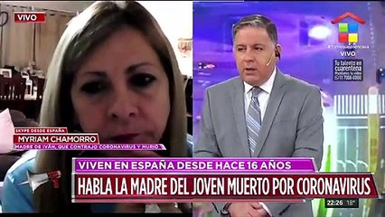 Habla la madre del joven muerto por Coronavirus