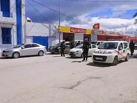 Coronavirus Covid-19 Tunisie Bèja حملة أمنية واسعة رفقة السادة رئيس البلدية و رؤساء المراكز