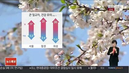 [날씨] 전국 맑지만 큰 일교차…건조특보 확대·강화