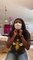Girl Demonstrates Correct and Safe Way to Wear Mask During Coronavirus Outbreak