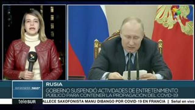 Rusia suspende actividades de entretenimiento público por COVID-19