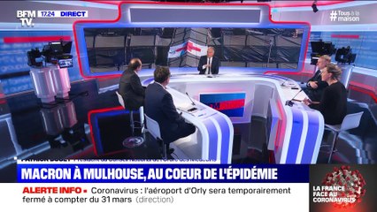 Story 2 : Emmanuel Macron à Mulhouse au cœur de l'épidémie de coronavirus - 25/03