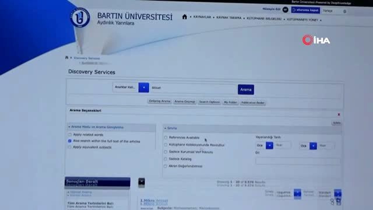 Bartın Üniversitesi'nden öğrencilerine 'Sanal Kütüphane' desteği