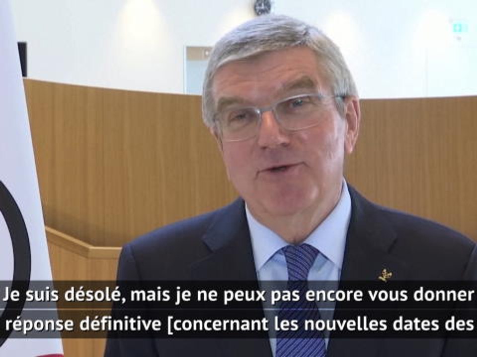 Tokyo 2020 - Bach : Les nouvelles dates des JO ? "Donnez-nous un peu de temps"
