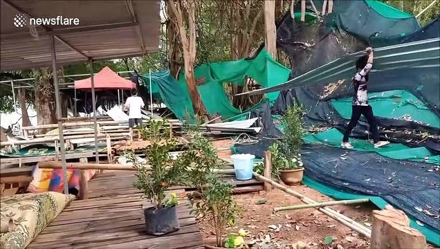 Powerful hailstorm damages dozens of homes in northern Thailand