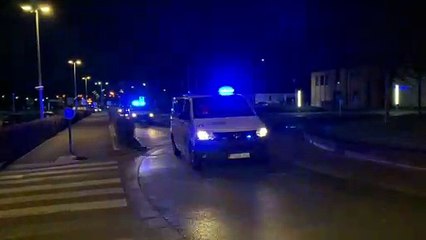 CHM : haie d'honneur de la police de Mouscron