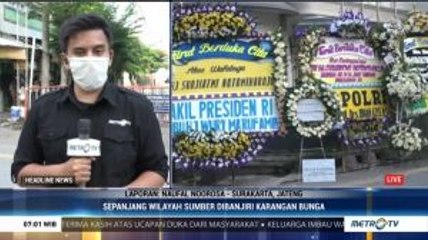 Karangan Bunga Banjiri Rumah Duka Ibunda Jokowi