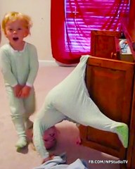 Funny Twin Babies Arguing Over