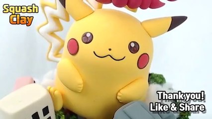 Pokémon Clay Art: Gigantamax Pikachu!! and Clay Diorama