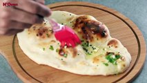 GARLIC NAAN RECIPE IN PAN_TAWA I BUTTER GARLIC NAAN RECIPE I WITHOUT TANDOOR & YEAST I EGGLESS