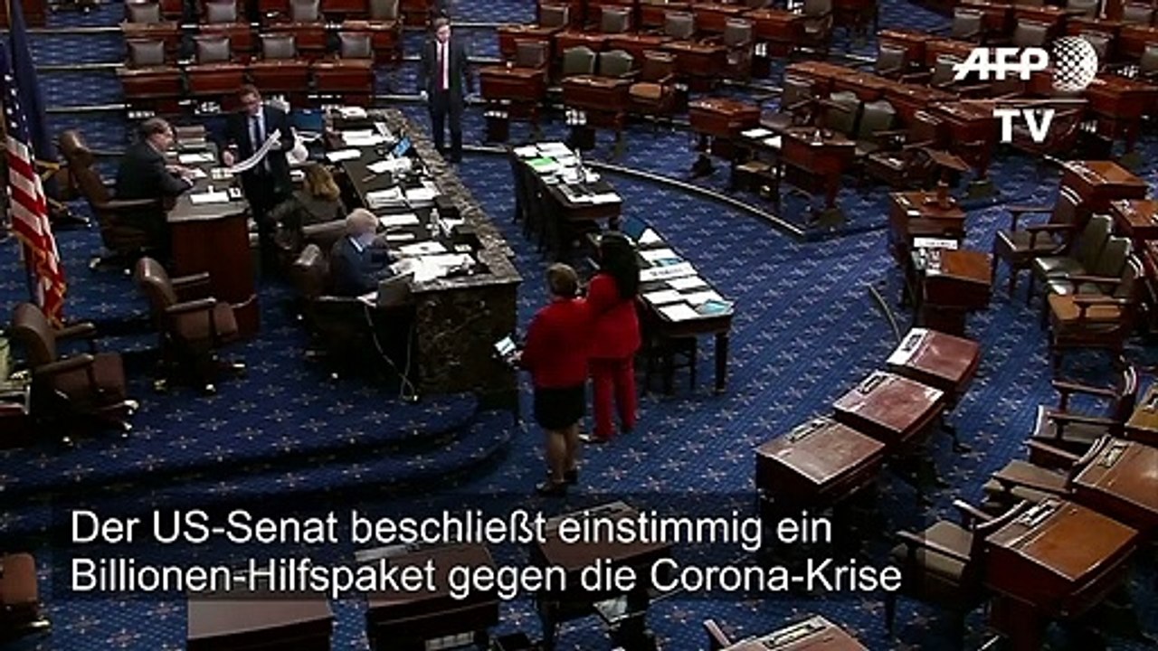 US-Senat beschließt einstimmig Billionen-Hilfspaket gegen Corona-Krise