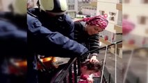 Küçük kızın kafası balkon demirlerine sıkıştı, itfaiye ekipleri kurtardı