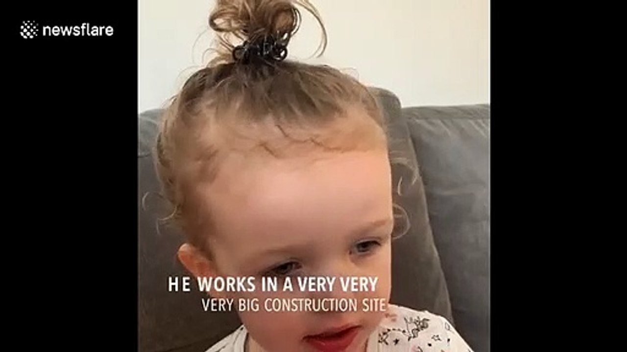 Two-year-old has message for Boris Johnson as her dad is stuck on construction site during lockdown